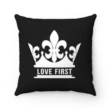 Load image into Gallery viewer, LOVE FIRST / CROWN CITY Spun Polyester Square Pillow
